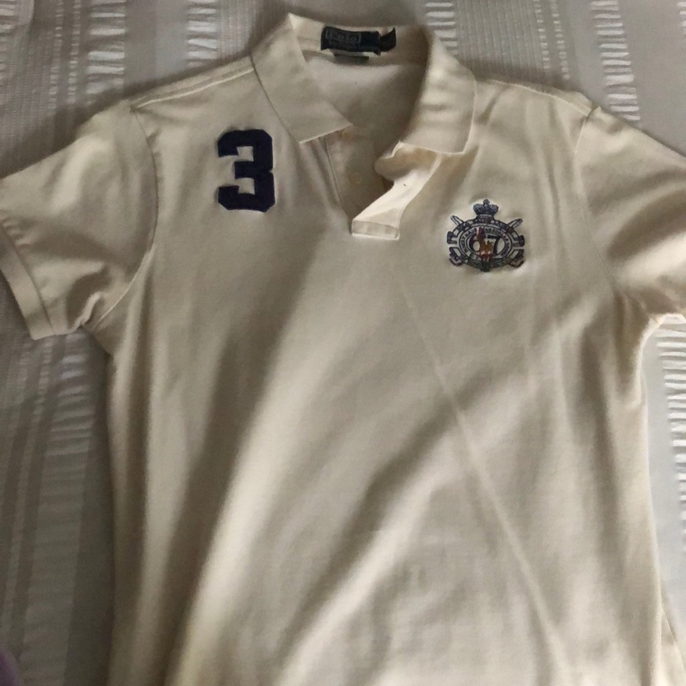 Ralph Lauren Medium Custom Fit Polo - Cream